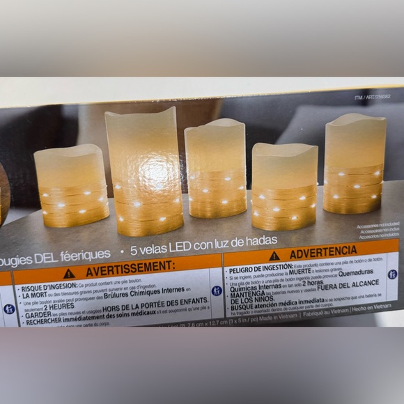 Fusion Fairy Light Multifunction Remote Control LED Candles, Gold (5 Count) - Picture 4 of 5